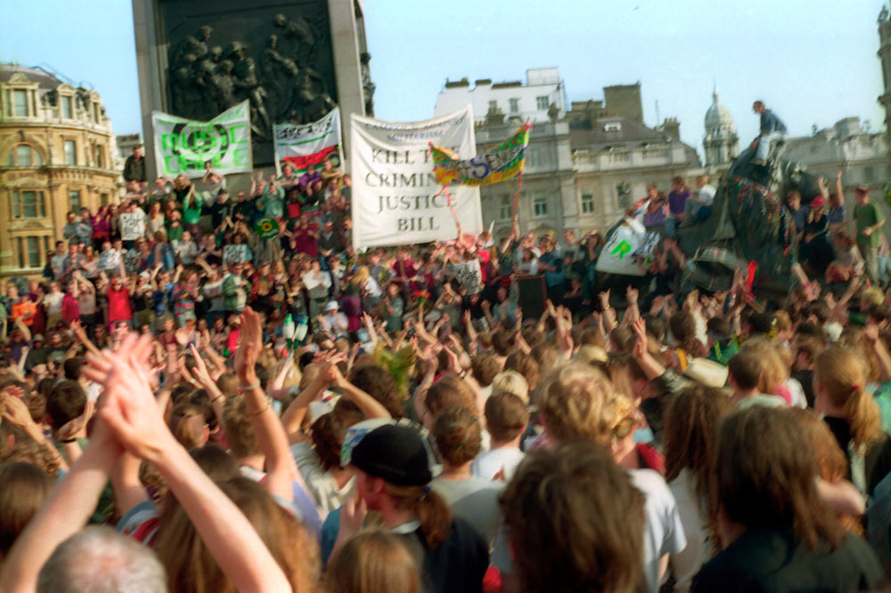 Anti-CJB Demo, Trafalgar Square, May 1st 1994