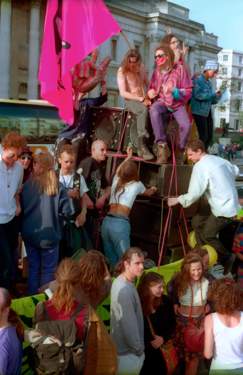 Anti-CJB Demo, Trafalgar Square, May 1st 1994