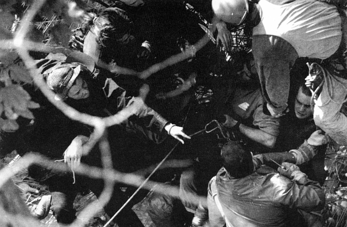 Stanworth Valley anti-roads protest 1995.