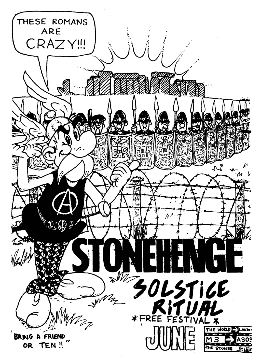 Stonehenge Free Festival flyer