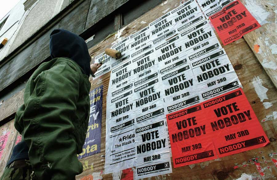 Vote Nobody in Bristol, General Election, 2001.